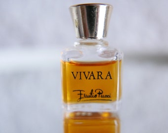 Vintage VIVARA Parfüm von Emilio Pucci PARFUM 2 ml Miniaturflasche der 1960er Jahre