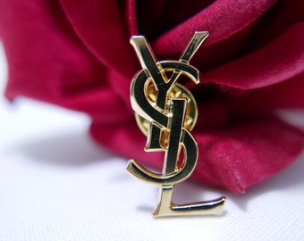 Yves Saint Laurent - Pin con el logotipo de YSL - Broche