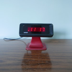Space Age LED Digital Alarm Clock / VANICA / Vintage Alarm Clock / 70s Office Clock / Retro Clock / Atomic Age Clock / 1970s