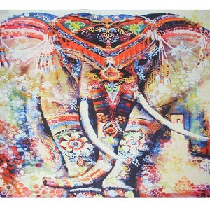 Indian Decor Mandala Elephant Tapestry Wall Hanging bed sofa couch