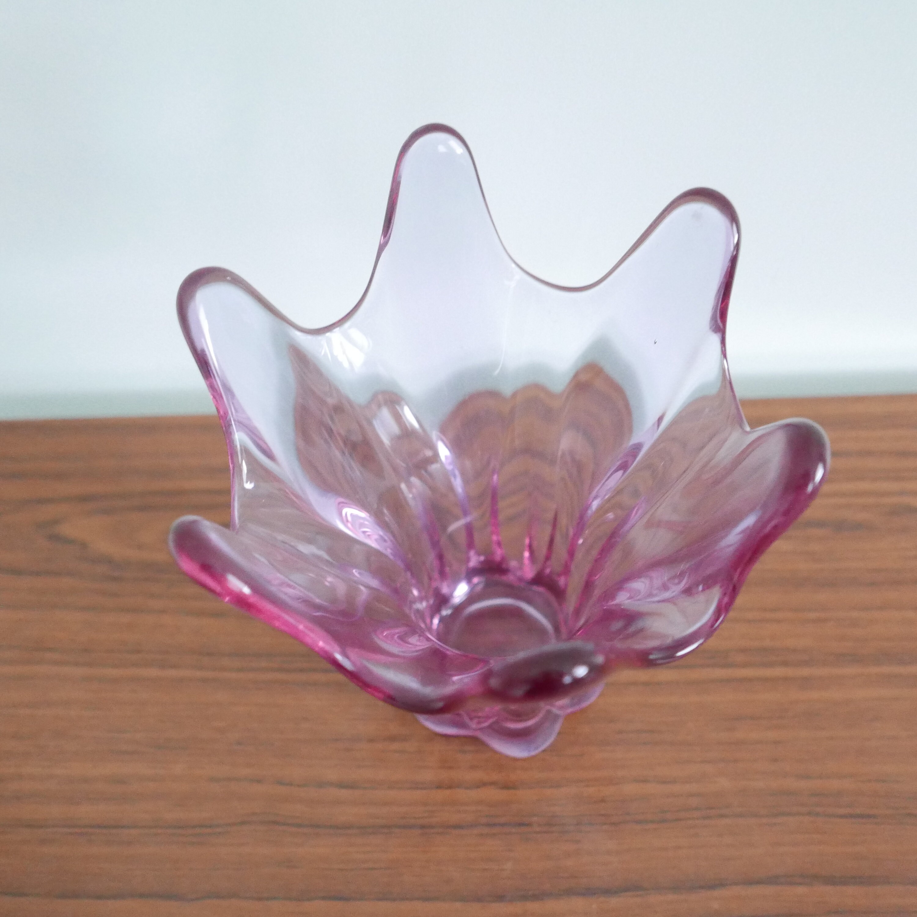 ヴァル・サン・ランベール 花瓶 ピンククリスタル VSL ベルギー