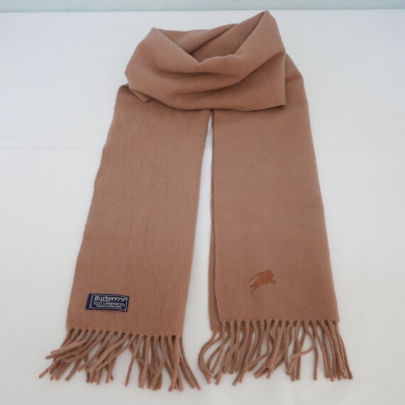 Burberry Scarf Wool Man 100 Lambswool Camel Burberrys of London Etsy UK