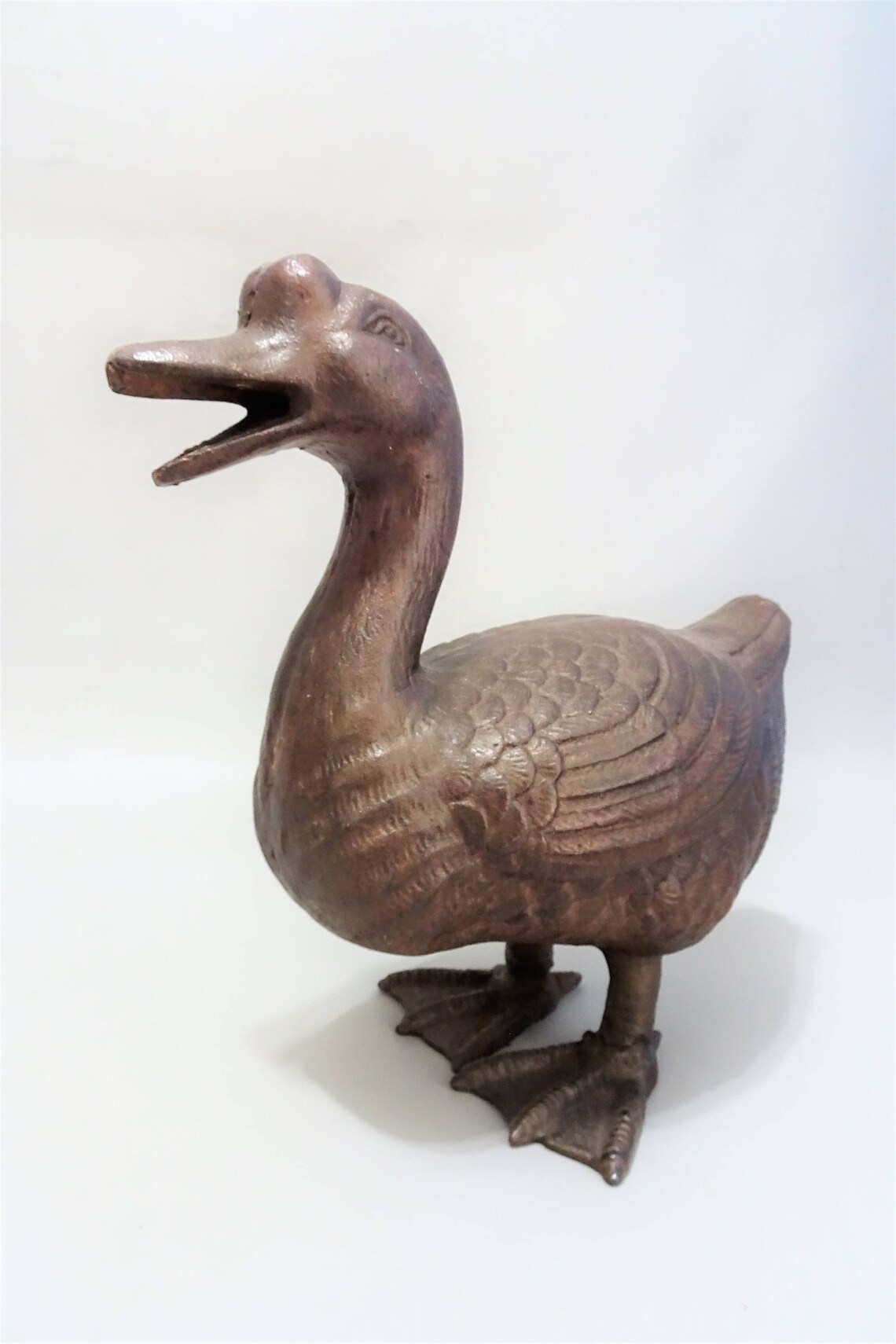 Decorative cast iron Duck statue figurine house garden patio Etsy