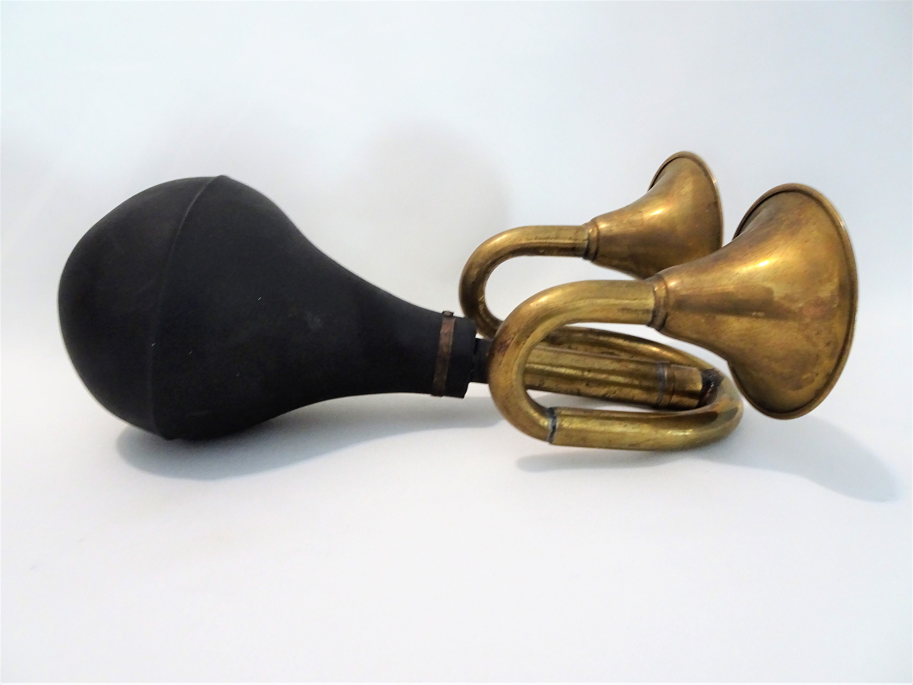 Old Copper Double Horn Bell horn 1950s for bike motor car Etsy