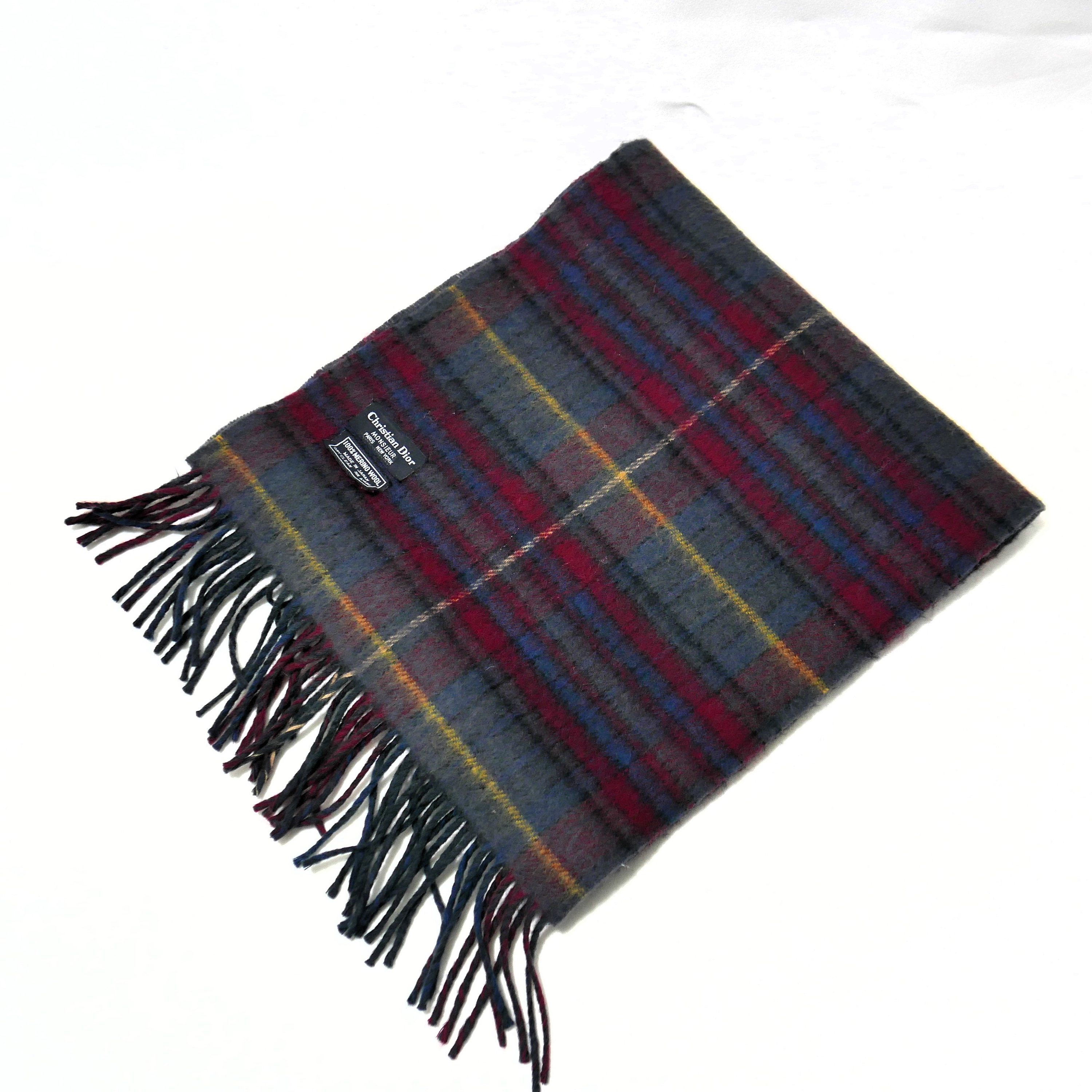 Christian Dior 100% Merino Wool Scarf for Men - Etsy