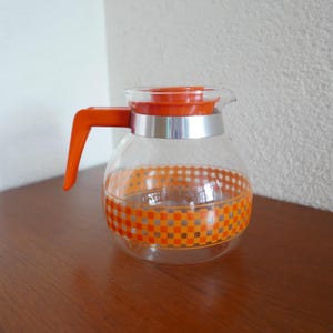 Vintage Tekanna - Glas Orange Plast - 1970-talet