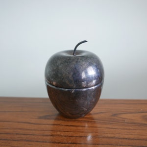Wiaderko na lód - Vintage Apple Design - Srebrny metal - Wybór Dinels