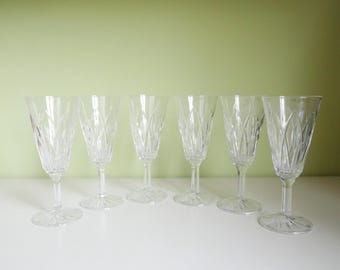 VMC France Reims - Champagne Glasses - Harlequin model 1970s - Choose a set of 6 or 4