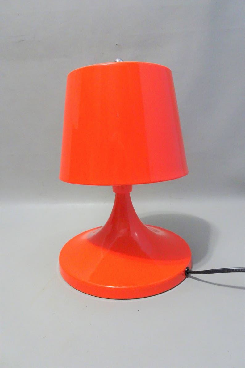 bedroom office livingroom shop decoration gift men woman girl boho hippie Vintage Retro bright orange metal table standing lamp