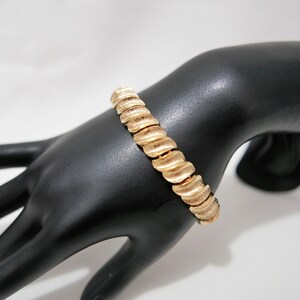 Signed MONET Bracelet - Vintage 1980s - Wide Link Bracelet