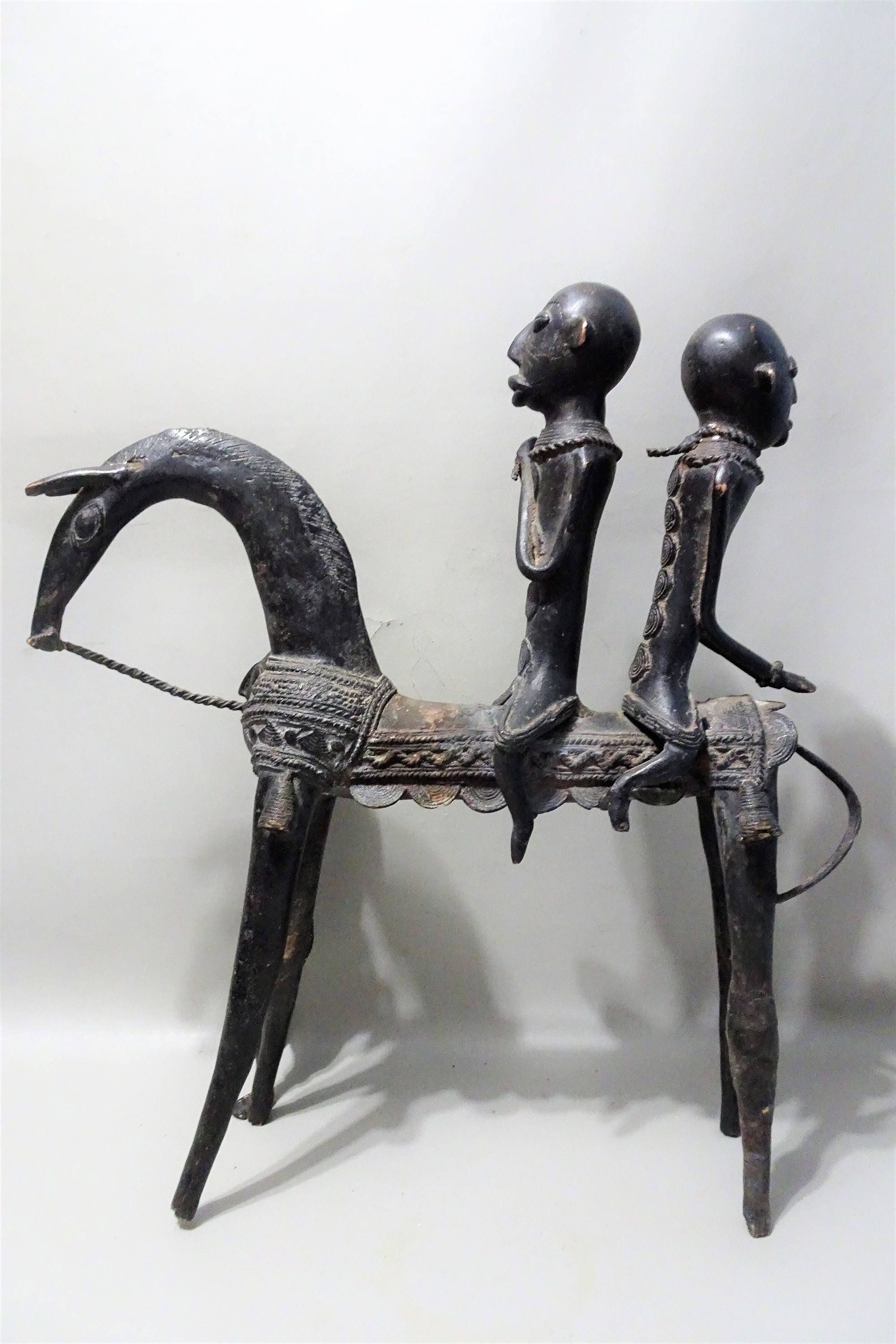 Large African bronze statue of two Putchu Guinadjiriders on Etsy