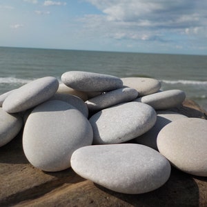 White Quartz Lot 13 Beach Round Sea Rocks White Tumble Stone