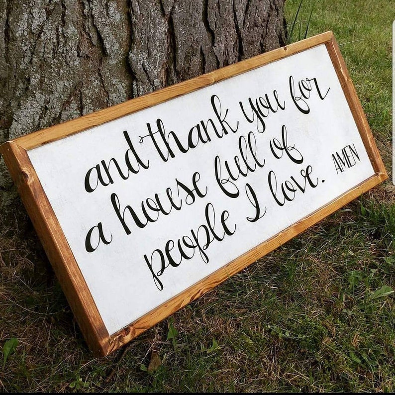 And Thank You for a House Full of People I Love Sign | Etsy