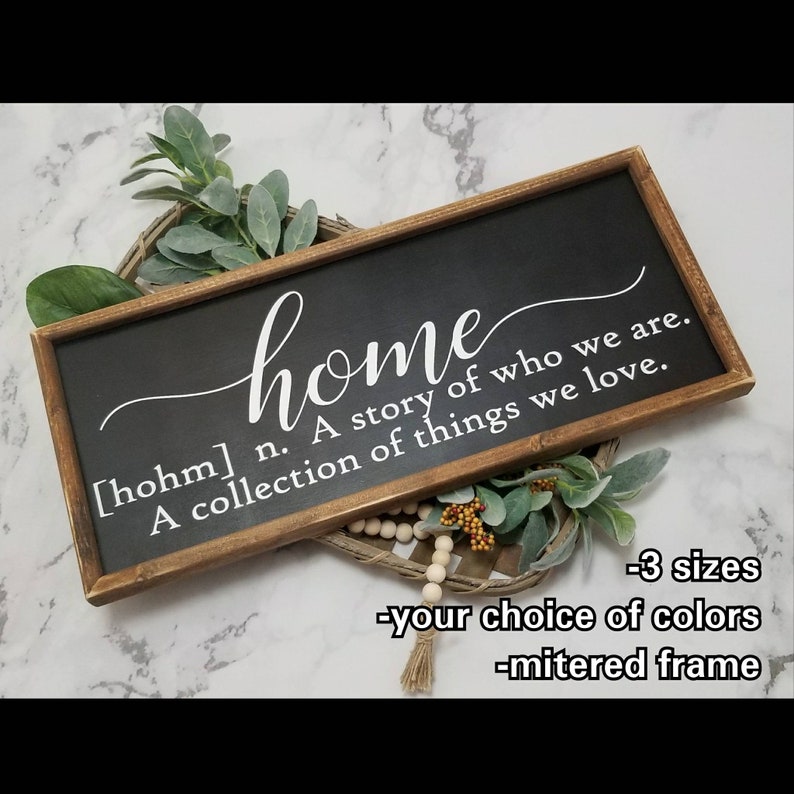 Home Sign Home Definition Home Sweet Home Sign Farmhouse Etsy