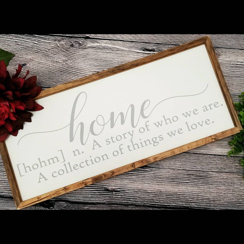 Home Sign Home Definition Home Sweet Home Sign Farmhouse Etsy