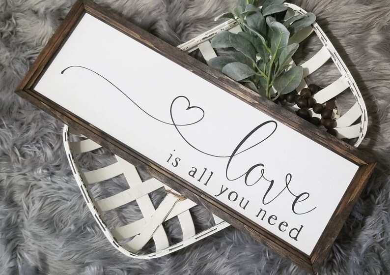 Love is all you need sign master bedroom decor over the bed | Etsy