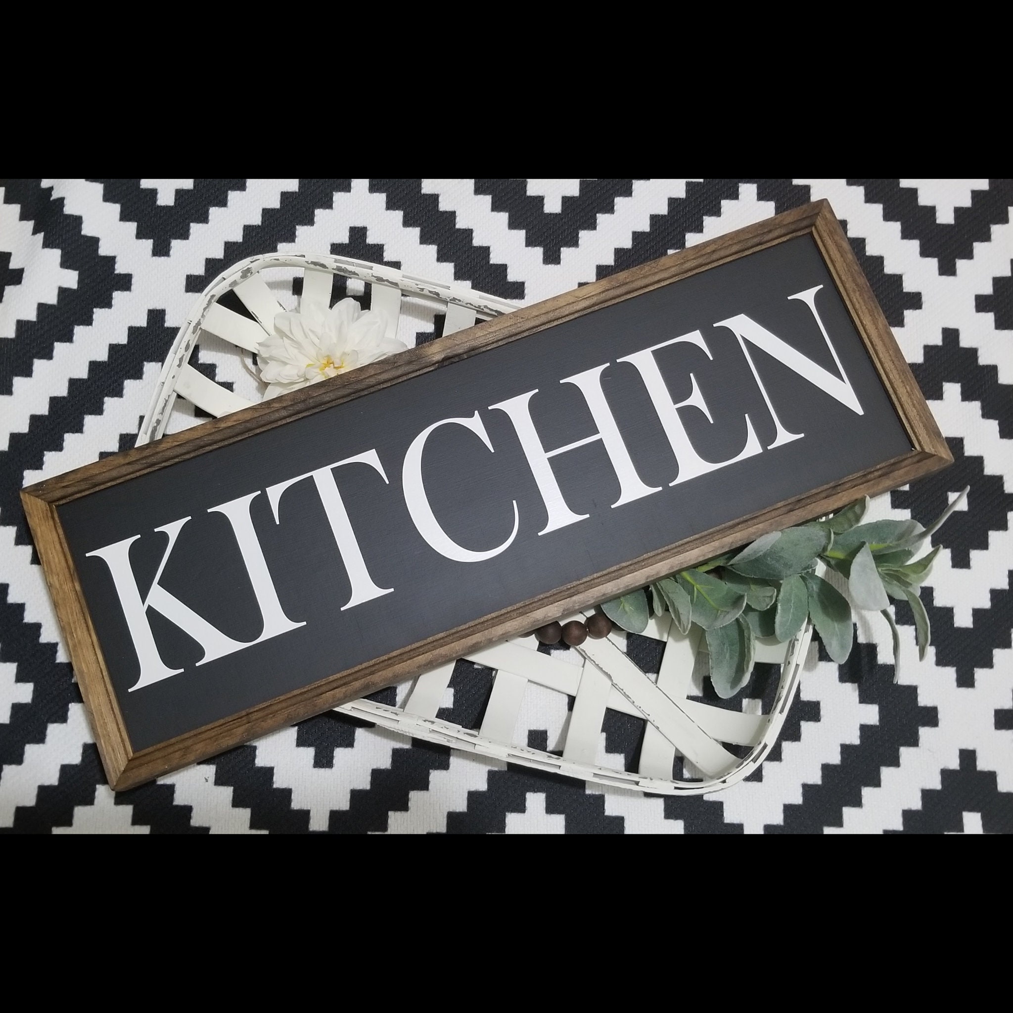 Kitchen sign wood kitchen sign minimalist kitchen sign Etsy