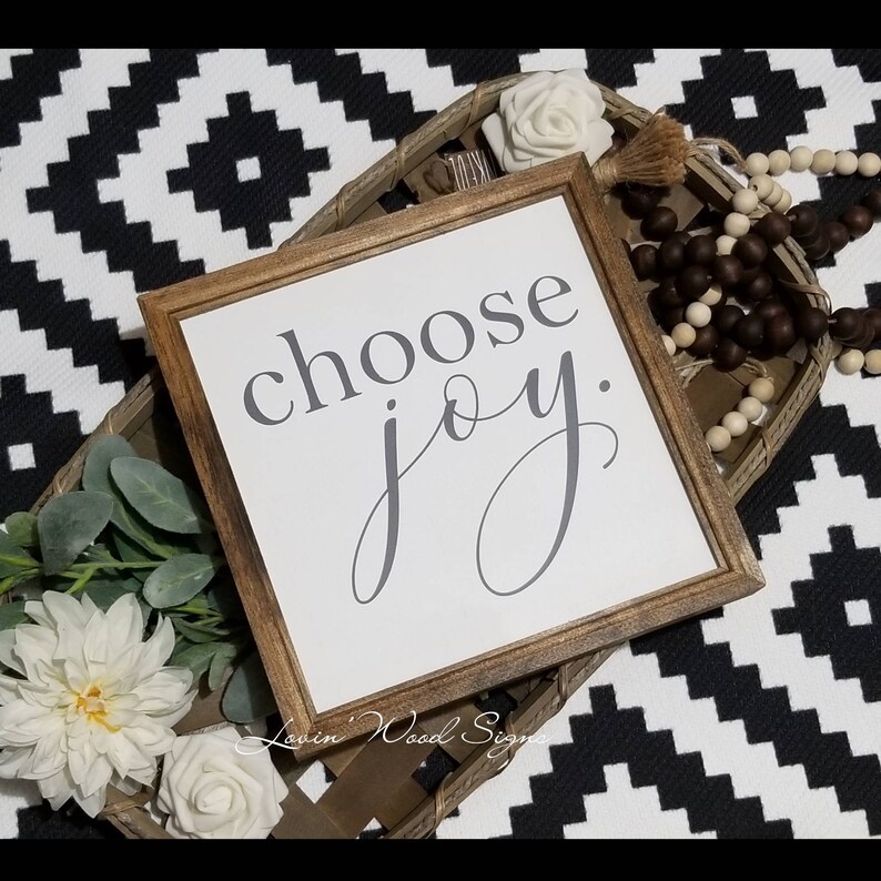 Choose Joy Sign Choose Joy Farmhouse Style Decor Joy Sign Etsy