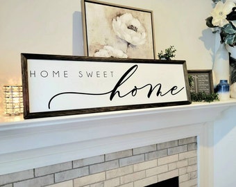 Home Sweet Home sign, home sweet home wood sign, wood home sweet home sign, wood home sign, farmhouse style wood sign,  Home sign
