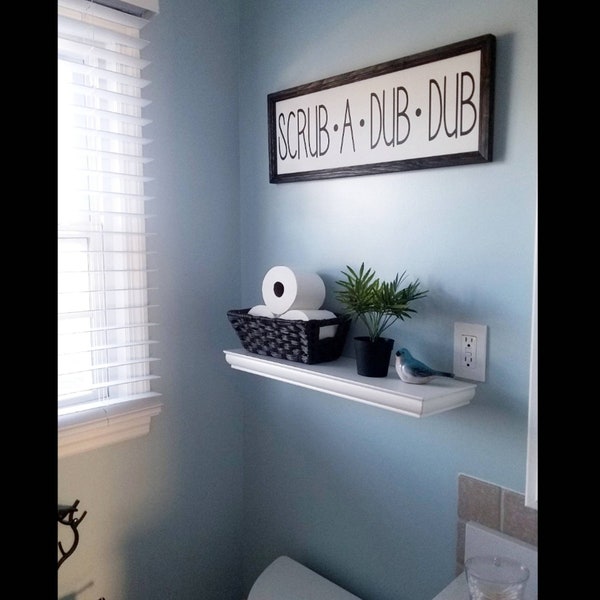 Bathroom sign | Scrub a dub dub sign | Wood Bathroom sign, Scrub-a-dub-dub sign, Scrub a dub dub wood sign, Farmhouse style sign, bath decor