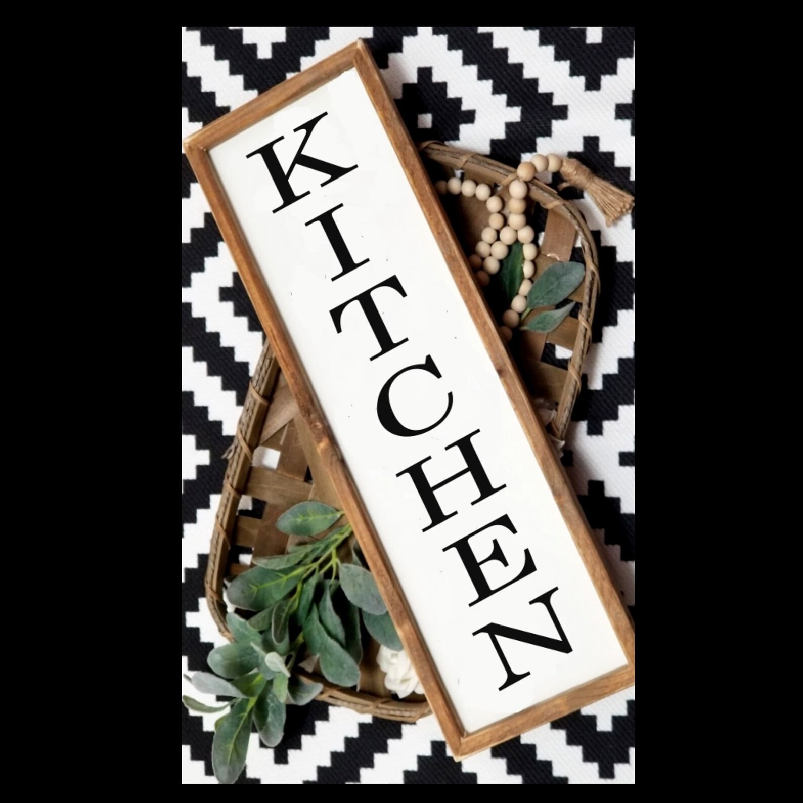 Kitchen Sign Vertical Kitchen Sign Minimalist Kitchen Sign Etsy