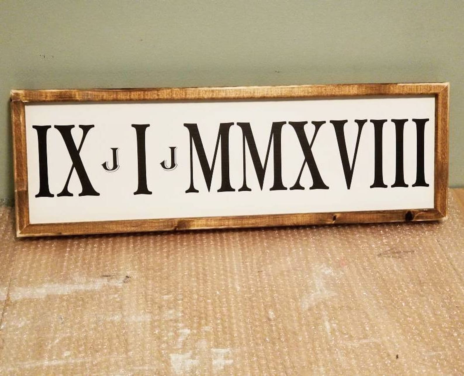 Roman numeral date sign Roman numeral sign wood wedding date Etsy