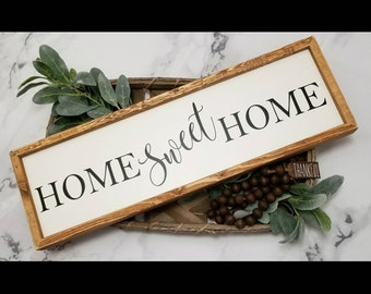 Home Sweet Home sign, home sweet home wood sign, wood home sweet home sign, wood home sign, farmhouse style wood sign, Home sign