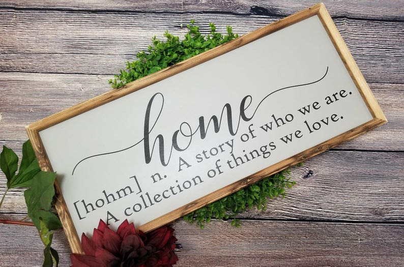 Home Sign Home Definition Home Sweet Home Sign Farmhouse Etsy