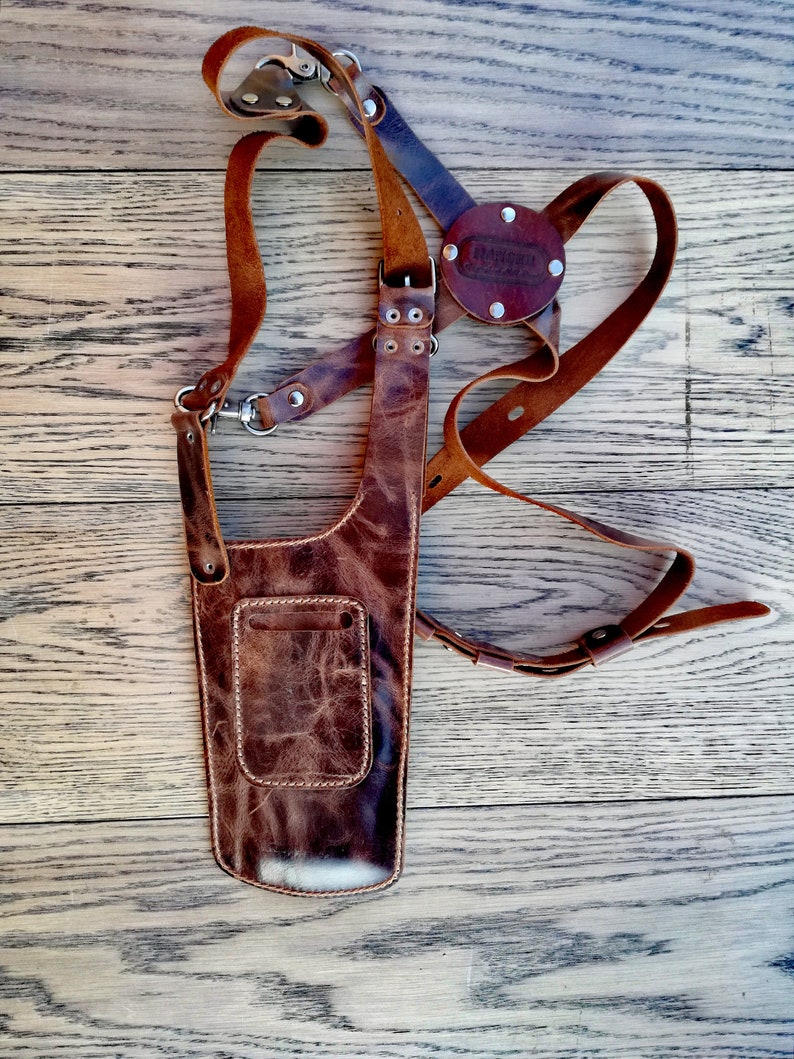 Phone Shoulder Holster iPhone Case Holder Leather Pockets Etsy