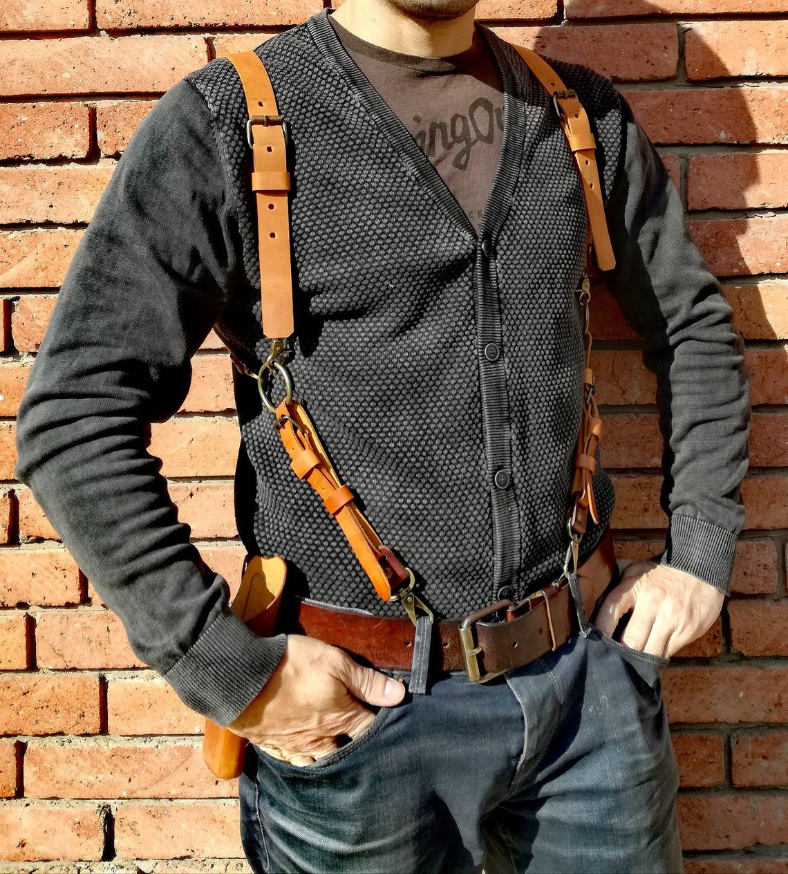 Leather Suspenders mens suspender personalized Suspender Etsy