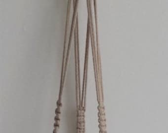 Macrame Plant Hanger, Cotton Rope Natural macrame, Pot plant holder, Plant hanging, Indoor planter, Macrame hanging flowerpot, Cotton cord