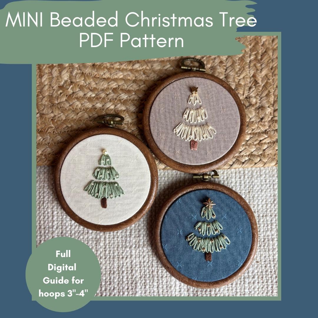 MINI Christmas Tree Embroidery PDF Pattern | Digital Guide Download ...