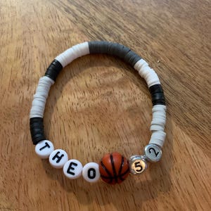 Custom Basketball Bracelet | Sports Bracelet | Team Bracelet | Mom Bracelet | Basketball Friendship Bracelet | Personalized Bracelet
