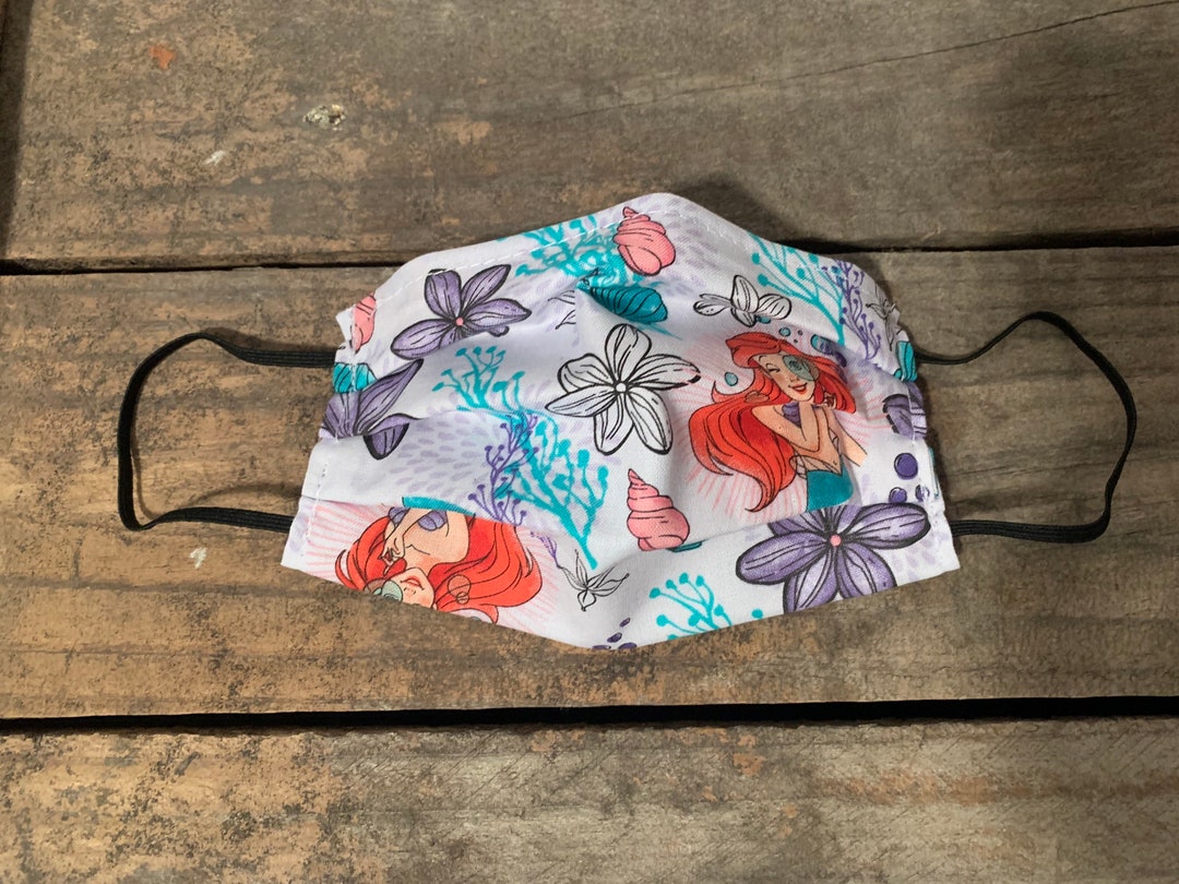 Face Mask KIDS Ariel Little Mermaid - Etsy