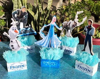 Frozen Centerpieces Elsa And Anna Party Decoration Price Etsy