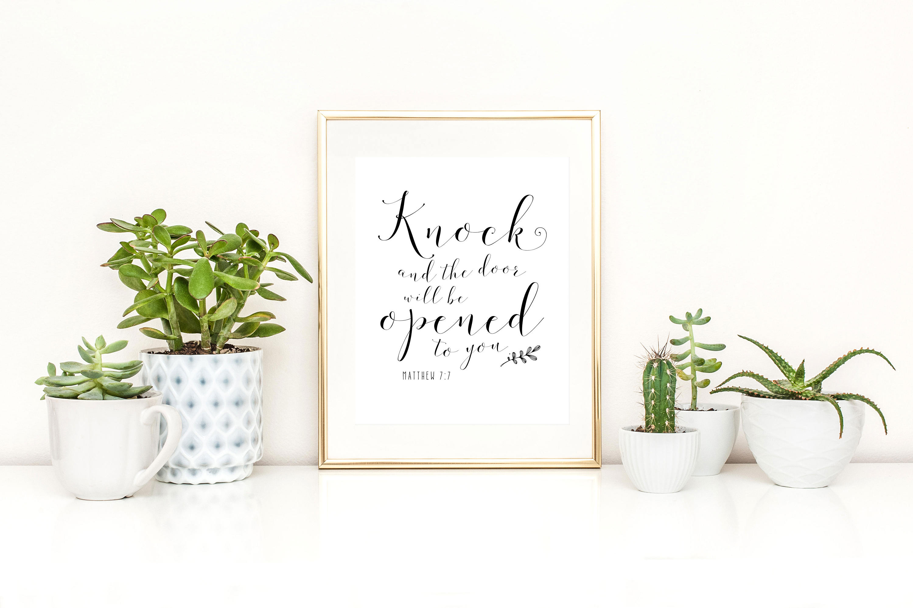 Download Knock and the Door Will Be Opened to You. Matthew 7:7 | Etsy