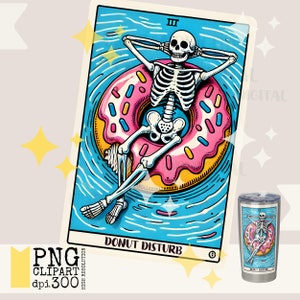 Donut Disturb Tarot Card Shirt, Summer Beachy, Skeleton Humor T-shirt, Celestial Shirts, Witchy Vibes Tee, Retro Vintage Tee, Free Felon Art