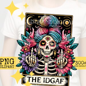 Skeleton Mom-mie, Mutter Vibe, Die IDGAF Tarotkarte, Mama Sublimation, Witchie Tarotkarten, Indie Tarotkarten, PNG Clipart, digitaler Download