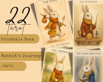 Rabbit’s Journey Tarot Cards – 22 Major Arcana Bundle Size