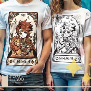 Carte de tarot de force, carte de poker PNG, PNG, cartes majeures, sublimer la force, cartes de tarot dessinées, cartes de fortune, carte de la Saint-Valentin pour couple