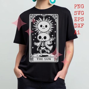 The Sun Dnd Gaming Matching Tarot Cards, SVG Tarot Cards, Drawn Cartoon Chibi Manga Japanese Style, Hit the Sunflower Png