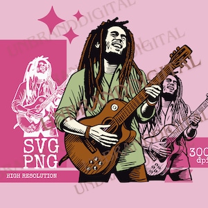 Legend Bob SVG, Black history, One Love Bob Marley, Reggae Jamaica Music, Dad T-Shirt.