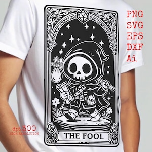 The Fool Dnd Gaming Matching Tarot Cards, SVG Tarot Cards, Drawn Cartoon Chibi Manga Japanese Style, Hit the Fool Fortuner Png Paladin