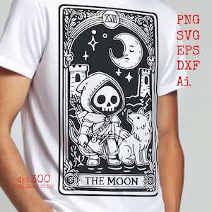 The Moon Dnd Gaming Matching Tarot Cards, SVG Tarot Cards, Drawn Cartoon Chibi Manga Japanese Style, Hit the Fool Fortuner Png Paladin