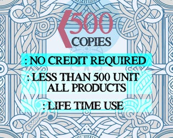 Commercial License: Single Product, Up to 500 Copies (Digital Download)