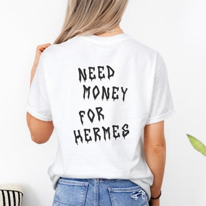 Funny Designer Slogan Unisex Shirt Paint Font Money for Designer Gift for Her Luxury Logo Shirt Gift for Him Cotton Logo Unisex Top for Fun
