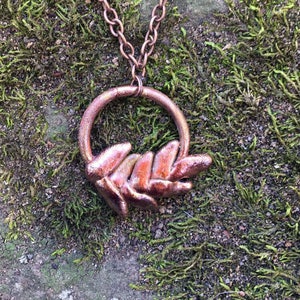 Copper Leaf Necklace, Copper Necklace, Leaf Necklace, Leaf Pendant, Leaf Jewelry, Earthy Jewelry, Boho Necklace, Hippie Necklace, Chain