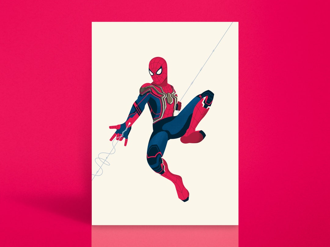 spider-man-no-way-home-gold-foil-art-print-etsy