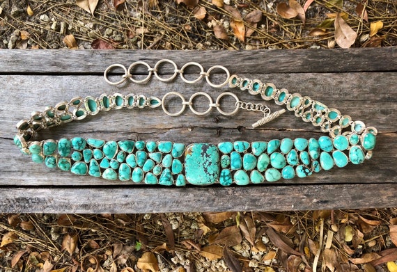 Turquoise Silver belt, Southwestern Style Turquois