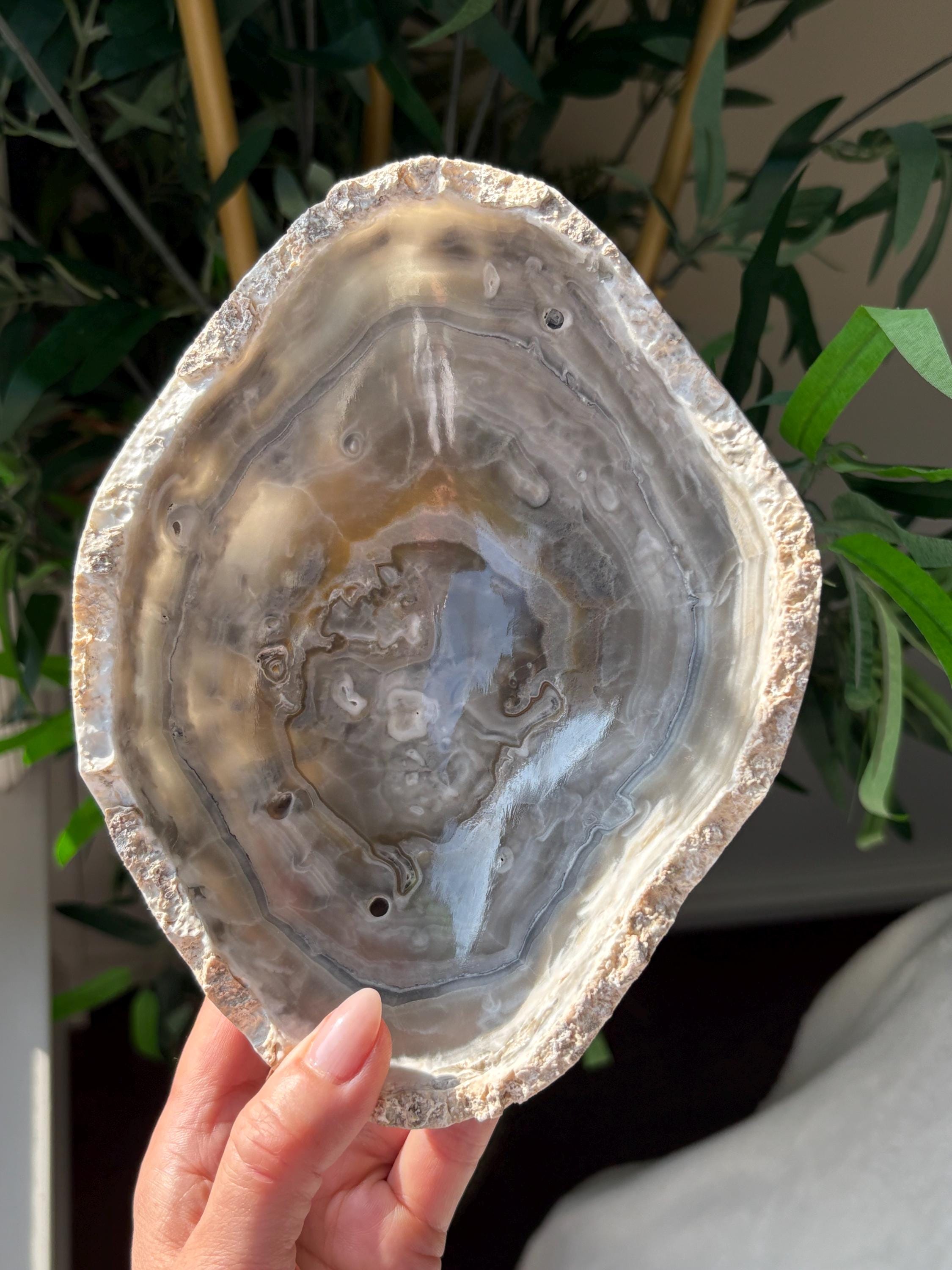AAA Grade Onyx Bowl, Decorative Artisan Made Rustic Dish, Polished Banded Calcite Statement Piece Interior Decorating Bespoke Home Decor #24